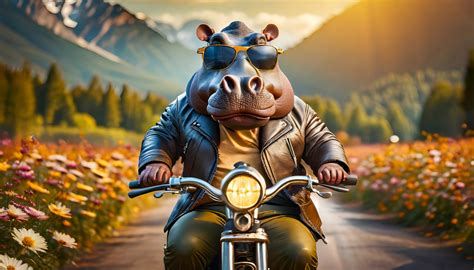 digital cartoon hippopotamus  stock photo public domain pictures