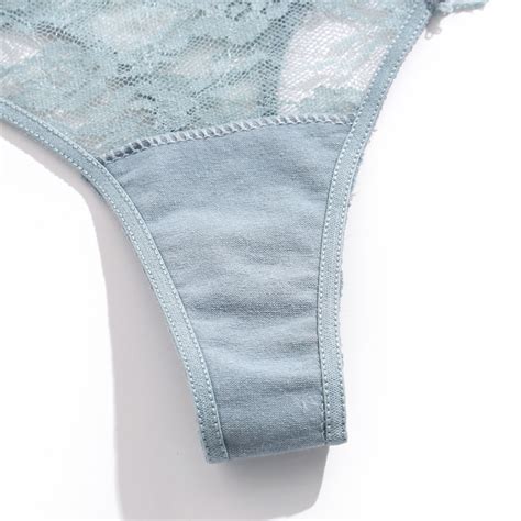 Finetoo Mid Rise G String Panties Lingerie Sexy Flower Pattern Women S