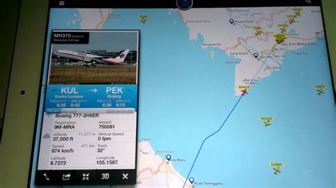 Flightradar Mh Using Ipad Youtube