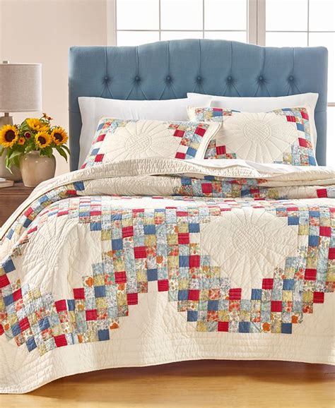 Martha Stewart Collection Artisan Sunflower Patchwork Kingcal King