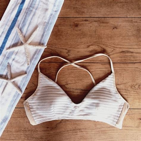 Luli Fama Swim Luli Fama Gold And White Bikini Top Poshmark