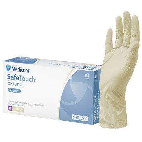 Safetouch Extend - Extended Cuff Textured Latex Examination Gloves