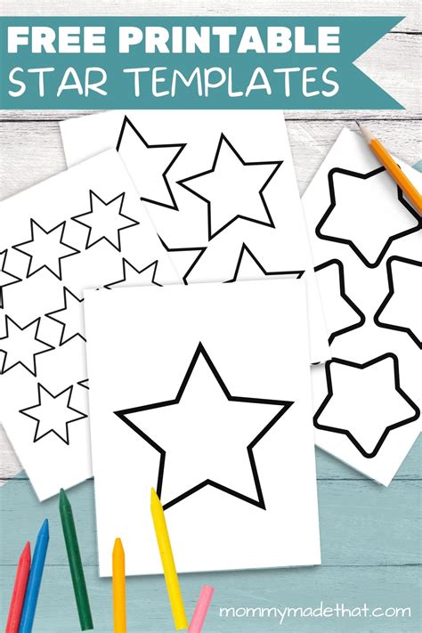 Different Size Star Stencil