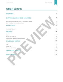 The Gay Science Literature Guide By SuperSummary TPT