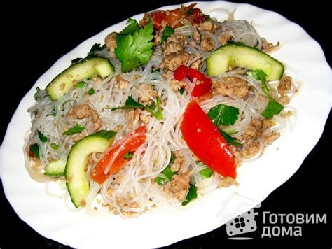 Стеклянная лапша с фаршем и овощами - пошаговый рецепт с фото на ...