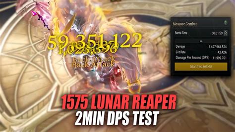 Lunar Reaper Minute Dps Test M Dps Lost Ark Youtube