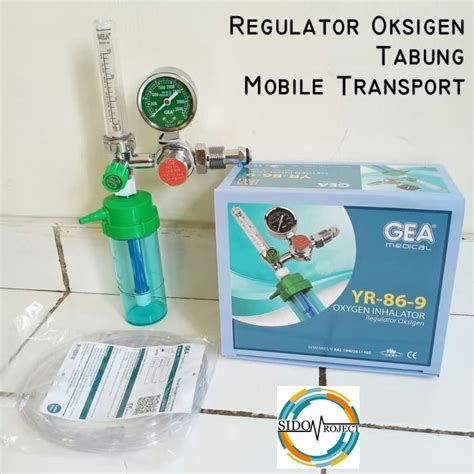 Regulator Oksigen Pernapasan Wall Oxygen Inhalator Tabung Mobile