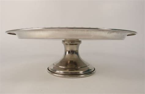 Vintage Cake Stand Leonard Silverplate Pedestal Plate Ebay