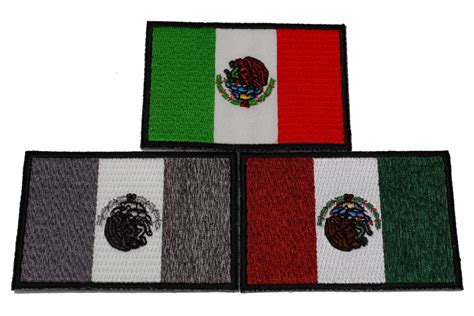 Set Of 3 Mexican Flag Patches In Different Colors Thecheapplace