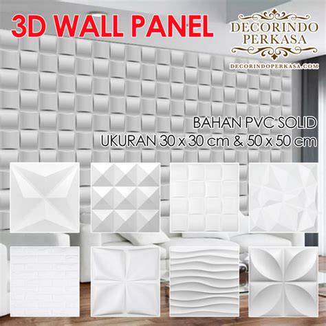 Jual Wall Panel 3d Dinding Ornamen Bahan Pvc Bisa Dibersihkan Motif Timbul S 003 30x30cm