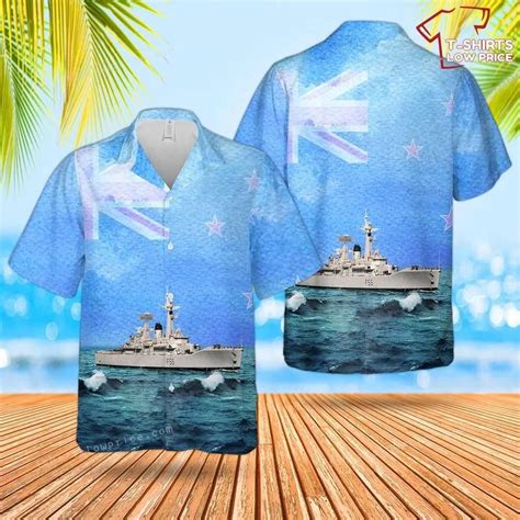 Royal New Zealand Navy Rnzn Hmnzs Waikato F55 Leander Class Frigate Aloha Hawaiian Shirt