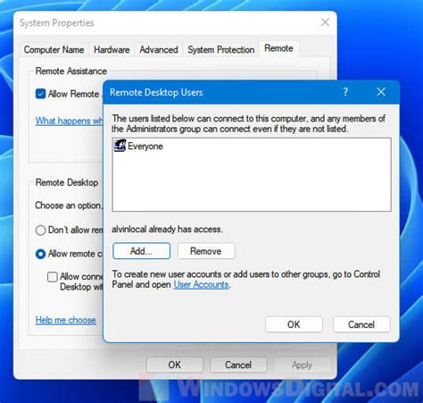 Windows Remote Desktop An Authentication Error Has Occurred User