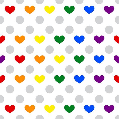 Lgbt Pride Heart Lesbian Gay Bisexual Transgender Pattern Seamless Rainbow Flag Lgbtq Heart