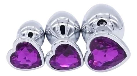 pz Butt Plug Anal Metal Joya Dilatador Sexual corazón Gema MercadoLibre
