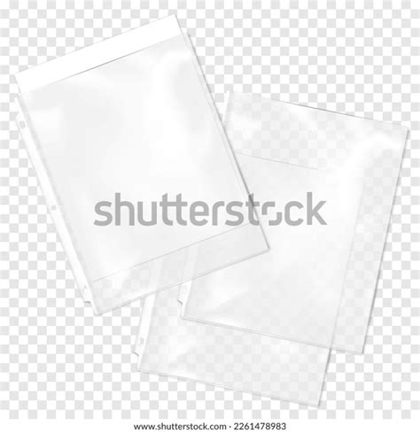 Clear Plastic File Three Hole Punched Stock Vector Royalty Free