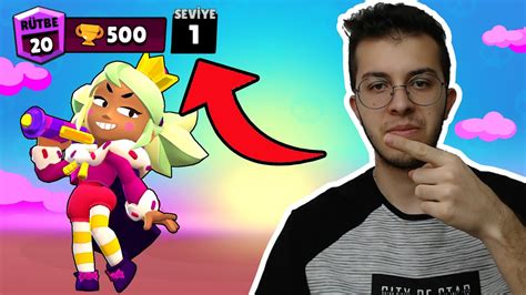 1 SEVİYE MANDY İLE 500 KUPA BRAWL STARS YouTube