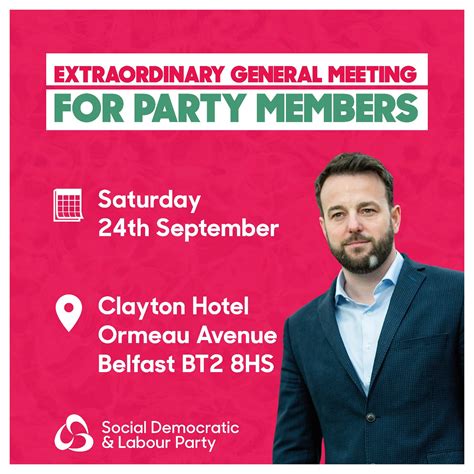 SDLP EGM - Social Democratic and Labour Party