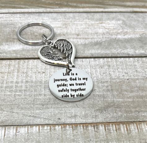 Angel Wings Keychain Life Is A Journey God Is My Guide We Travel