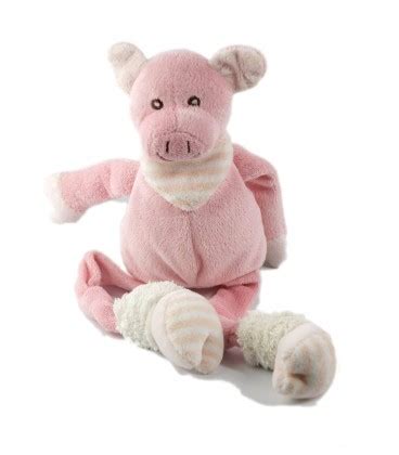 Peluche Doudou Cochon Rose 15 Cm Assis 30 Cm Les Petites Marie Raynaud