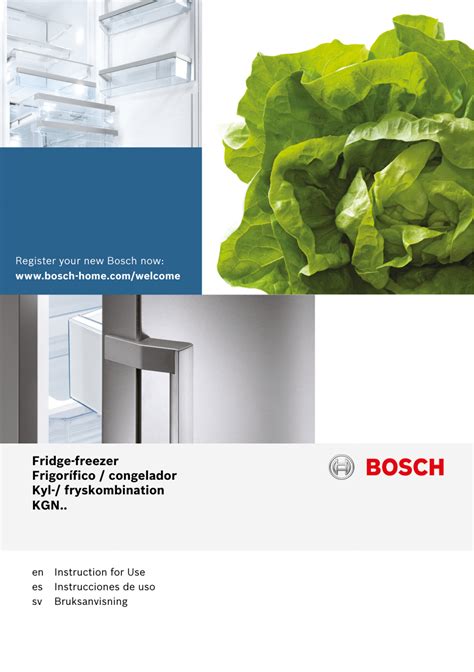 Bosch Free Standing Fridge Freezer User Manual Manualzz