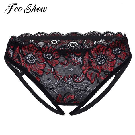 Women Lingerie Crotchless G String Underwear Panties Open Back