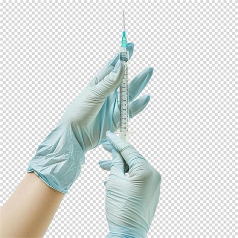 premium psd doctor hand  syringe