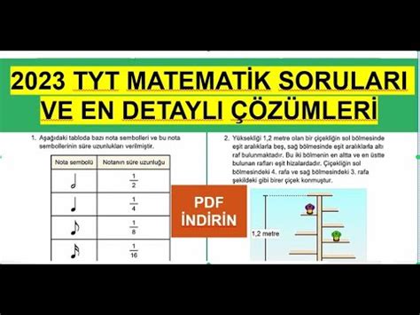 Tyt Matemat K Sorulari Ve En Detayli Z Mler Yks Pdf