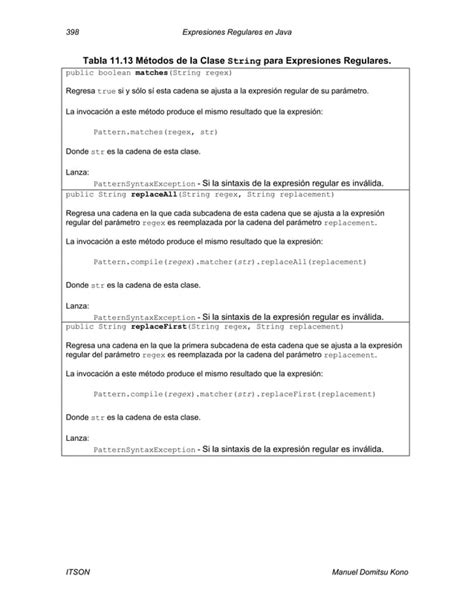 Tema Expresiones Regulares En Java Por Gio Pdf