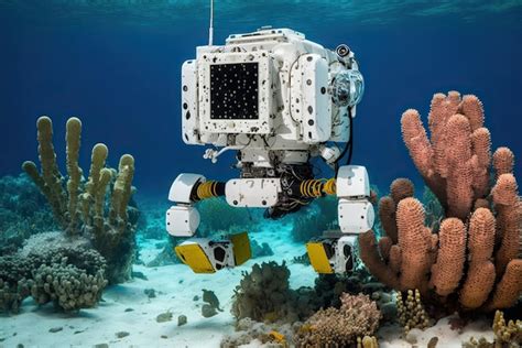 Premium Ai Image Robots Save Dying Coral Reefs Robots Technology