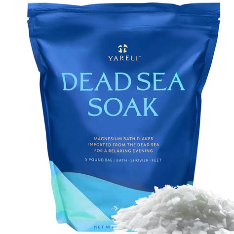 Buy Dead Sea Bath & Foot Soak, Unscented Magnesium Bath Salt Flakes