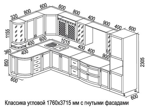 стандартные размеры кухонной мебели - Поиск в Google | Планы кухни ...