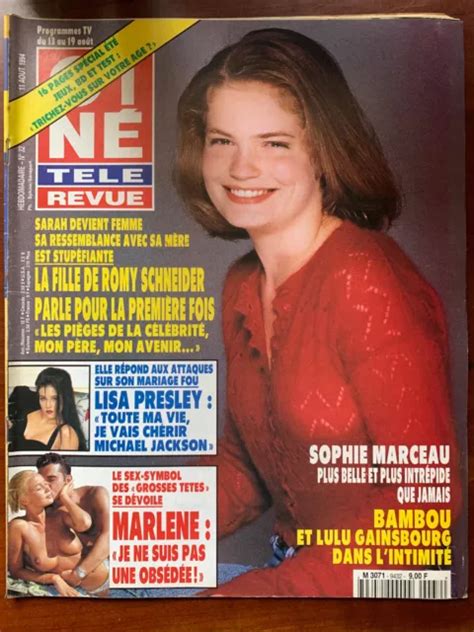 Cin T L Revue Sophie Marceau Fille De Romy Schneider