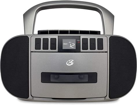Gpx Bca209s Amfm Boombox With Cd And Cassette Player Silvergray