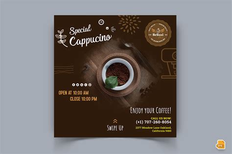 Coffee Shop Social Media Post Graphic By 3djagan · Creative Fabrica