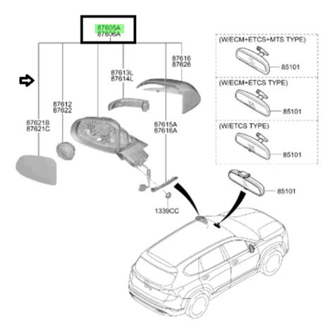 Espejos Lateral Izq Para Hyundai Tucson