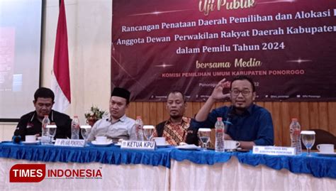 Kpu Ponorogo Lakukan Uji Publik Rancangan Dapil Pemilu 2024 Bersama