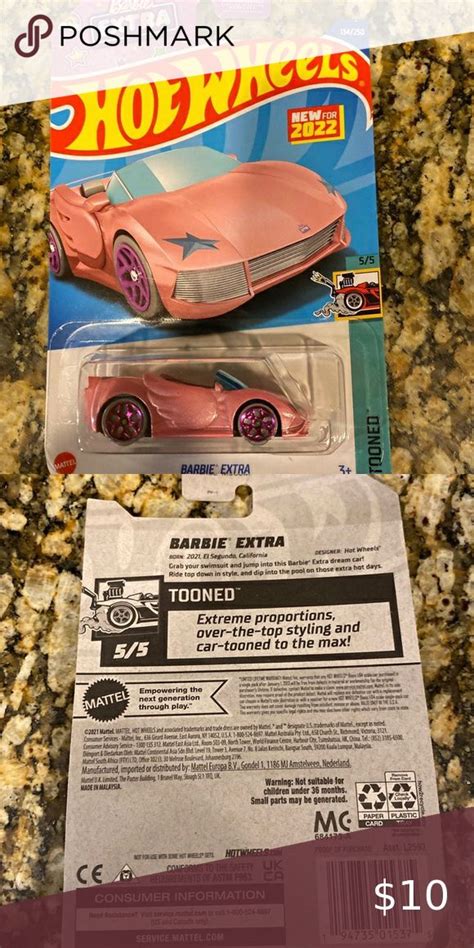 Hot Wheels Barbie Pink Tooned Toy Car