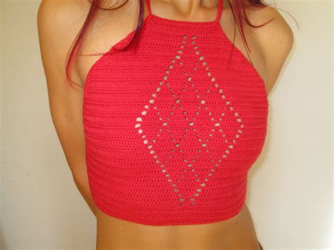 Crochet Halter Top Crochet Bikini Top Crochet Top Crochet Etsy