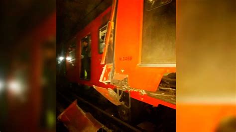 Fuerte Choque De Trenes En El Metro M Xico Al Menos Una Persona Muerta