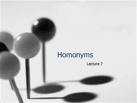 lecture  homonyms