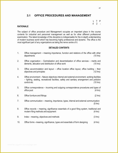 Office Procedure Manual Template