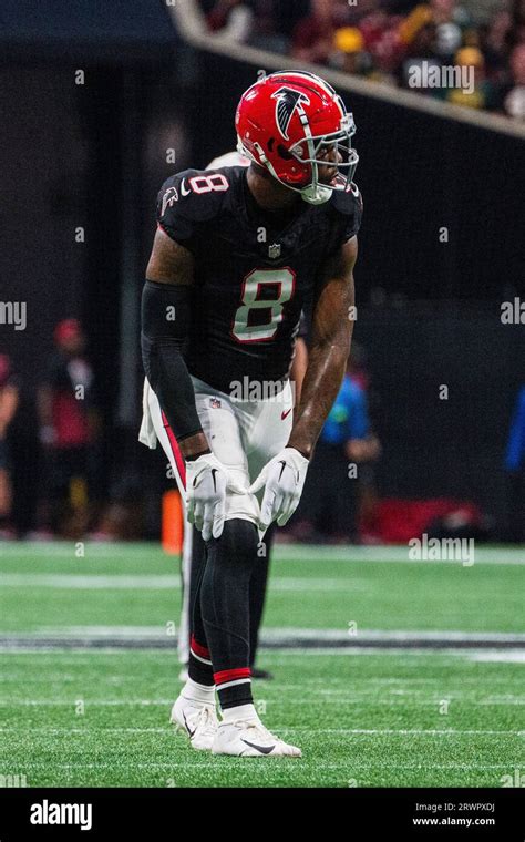 Atlanta Falcons Tight End Kyle Pitts Lines Up During The Second