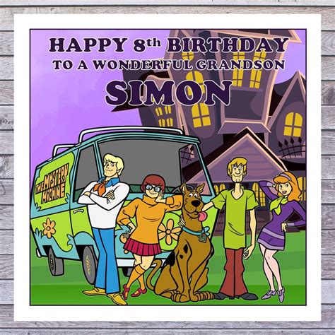 Scooby Doo Personalised Birthday Cards Any Name Age Relationship