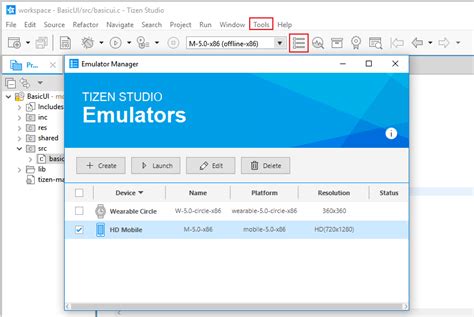 Managing Emulator Instances | Tizen Docs