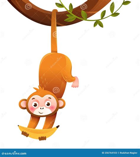 Jungle monkey icon stock vector. Illustration of safari - 256764103