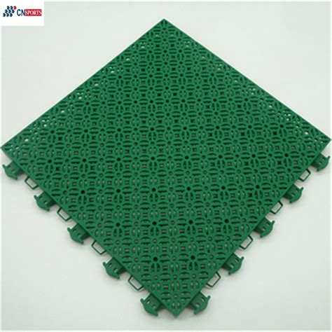 Antislip PP Interlocking Sports Flooring Blue Interlocking Tennis