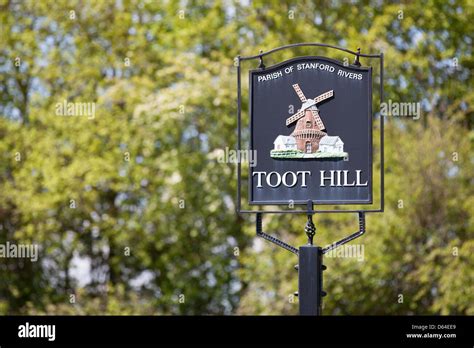 Toot Hill Village Sign Stock Photo Alamy