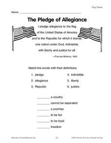 Of Allegiance Worksheet