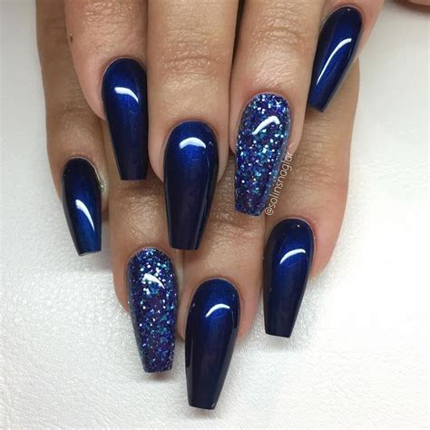 Beste Blaue Nageldesigns Nagel Design Nail Designs Glitter Blue