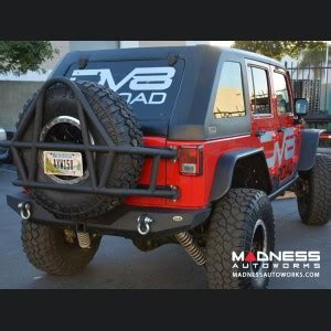 Jeep Wrangler JK Stubby Rear Bumper Full Length Steel RS 6